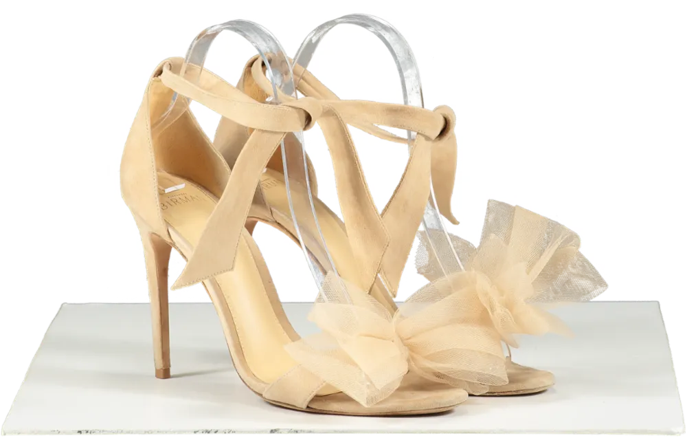 alexandre birman Beige Clarita Bow 90 Sandals UK 5 EU 38 