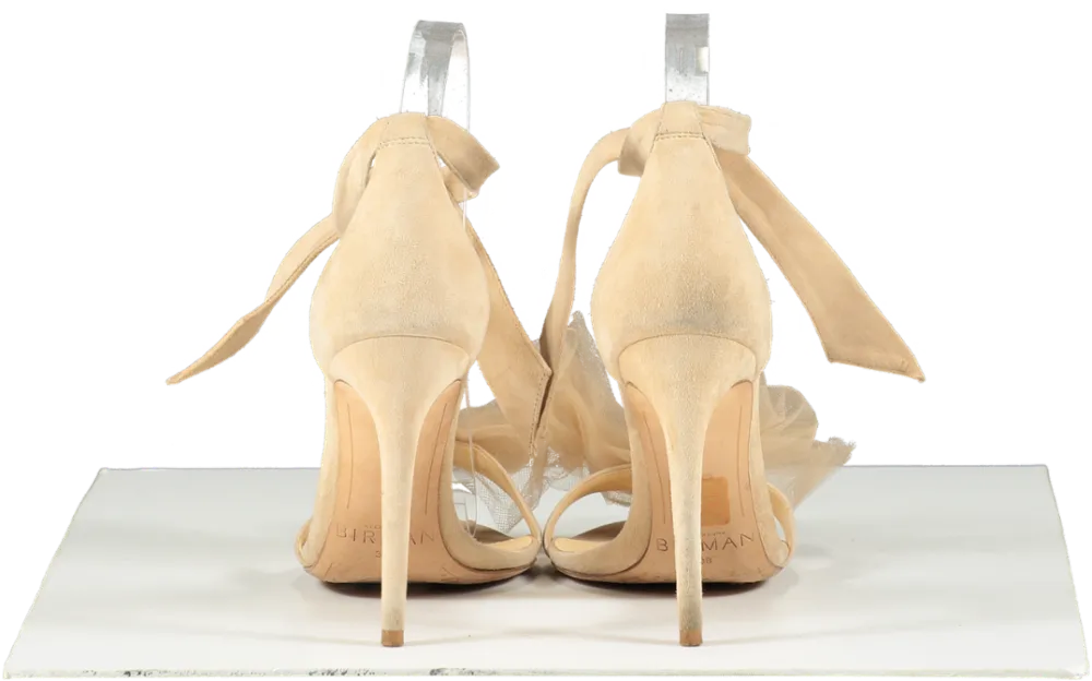 alexandre birman Beige Clarita Bow 90 Sandals UK 5 EU 38 