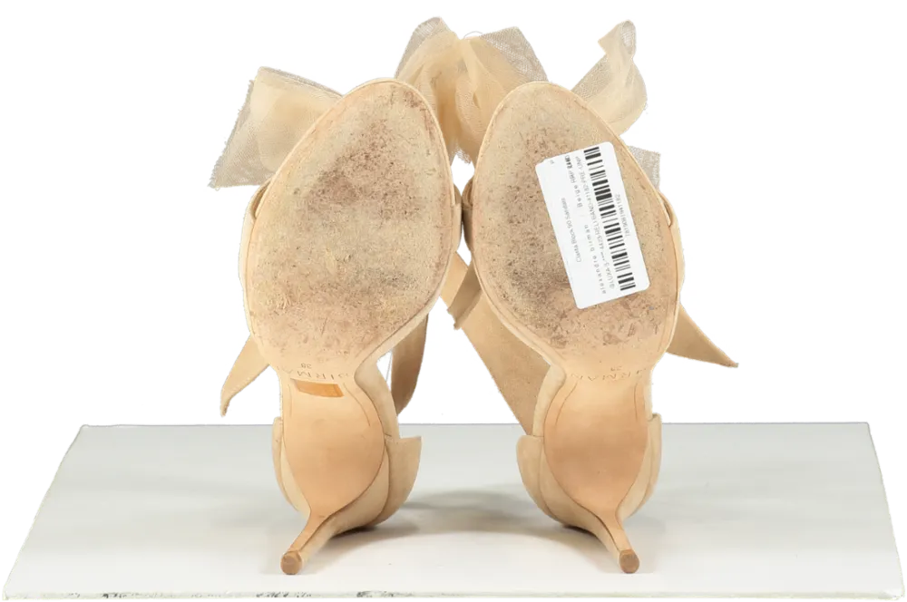 alexandre birman Beige Clarita Bow 90 Sandals UK 5 EU 38 