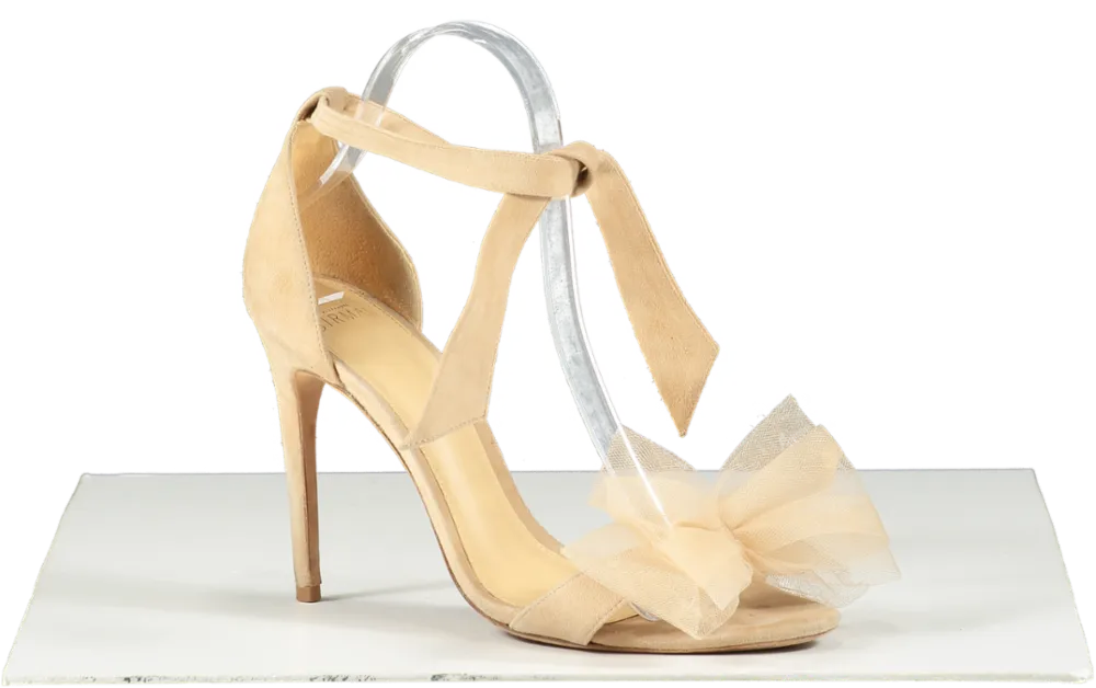 alexandre birman Beige Clarita Bow 90 Sandals UK 5 EU 38 