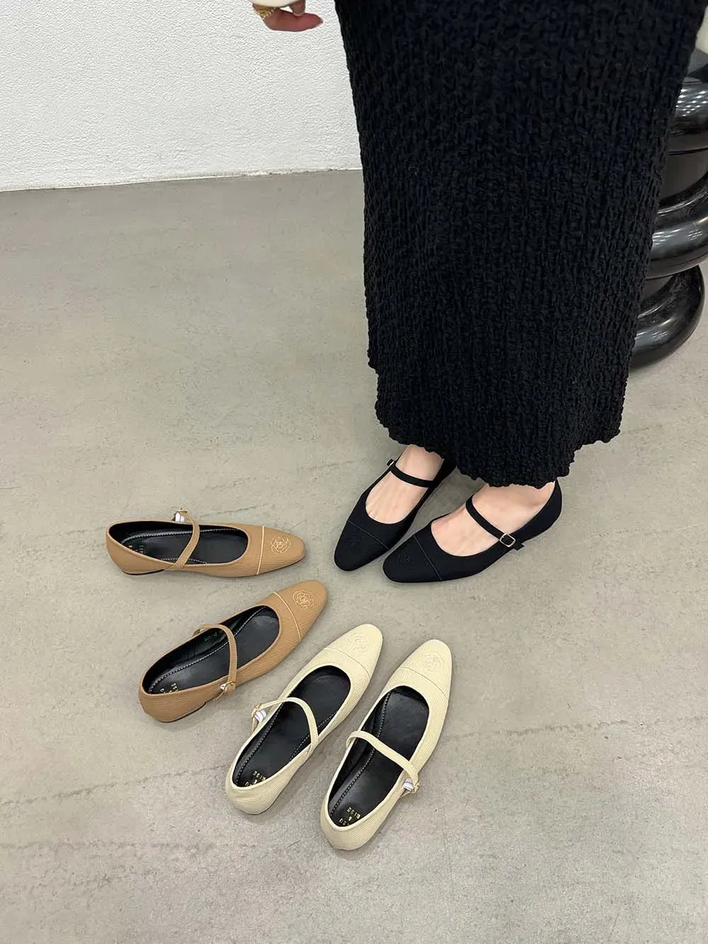 binfenxie  -  Round Toe Women Loafers 2024 New Arrivals Black Beige Khaki Belt Buckle Autumn Spring Dress Shoes Woman Low Heeled Party Pumps