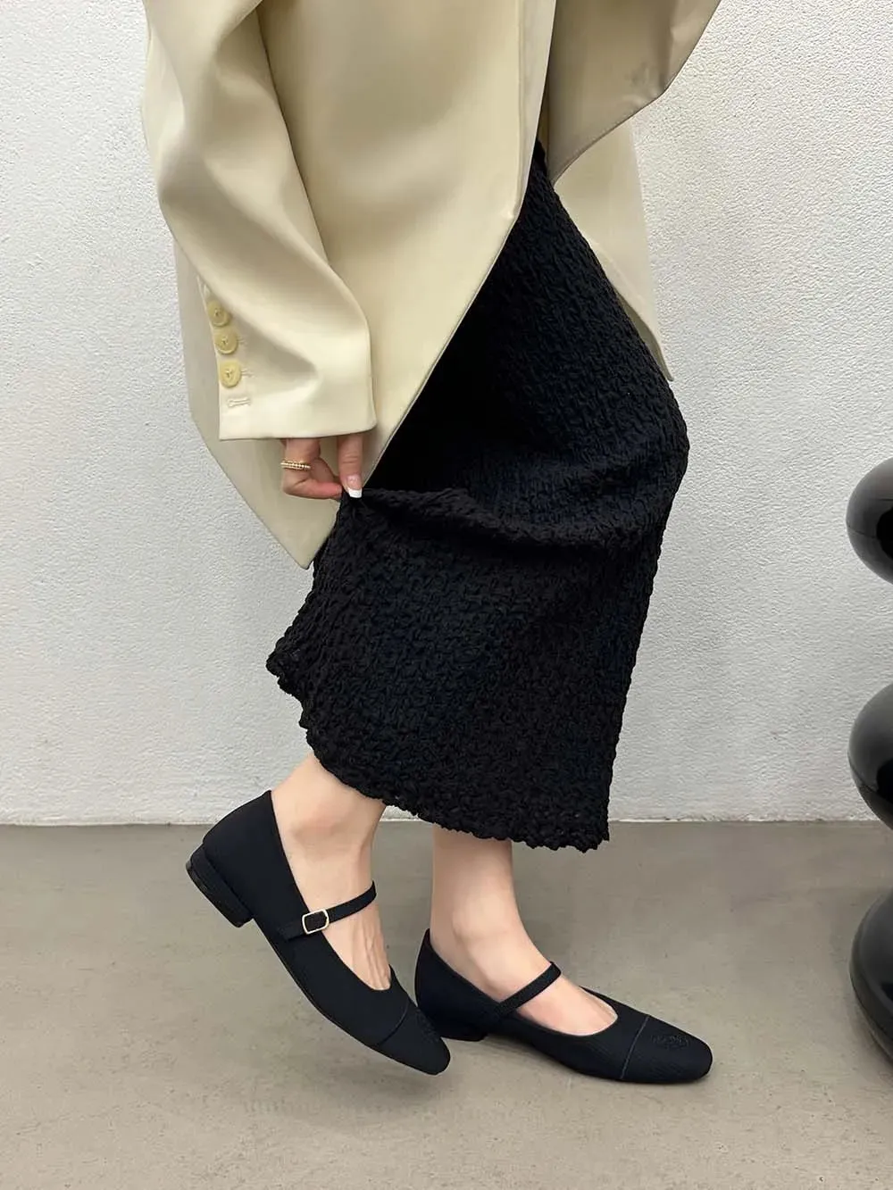 binfenxie  -  Round Toe Women Loafers 2024 New Arrivals Black Beige Khaki Belt Buckle Autumn Spring Dress Shoes Woman Low Heeled Party Pumps