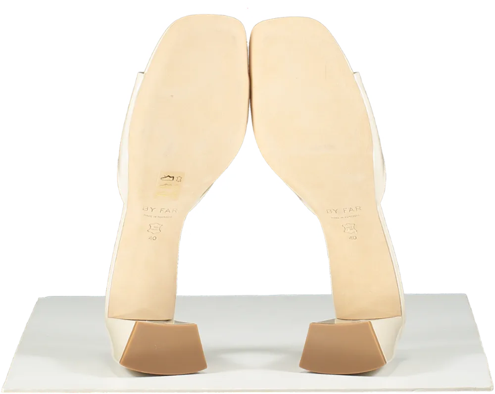 BY FAR Beige Romy Mule Sandals UK 7 EU 40 