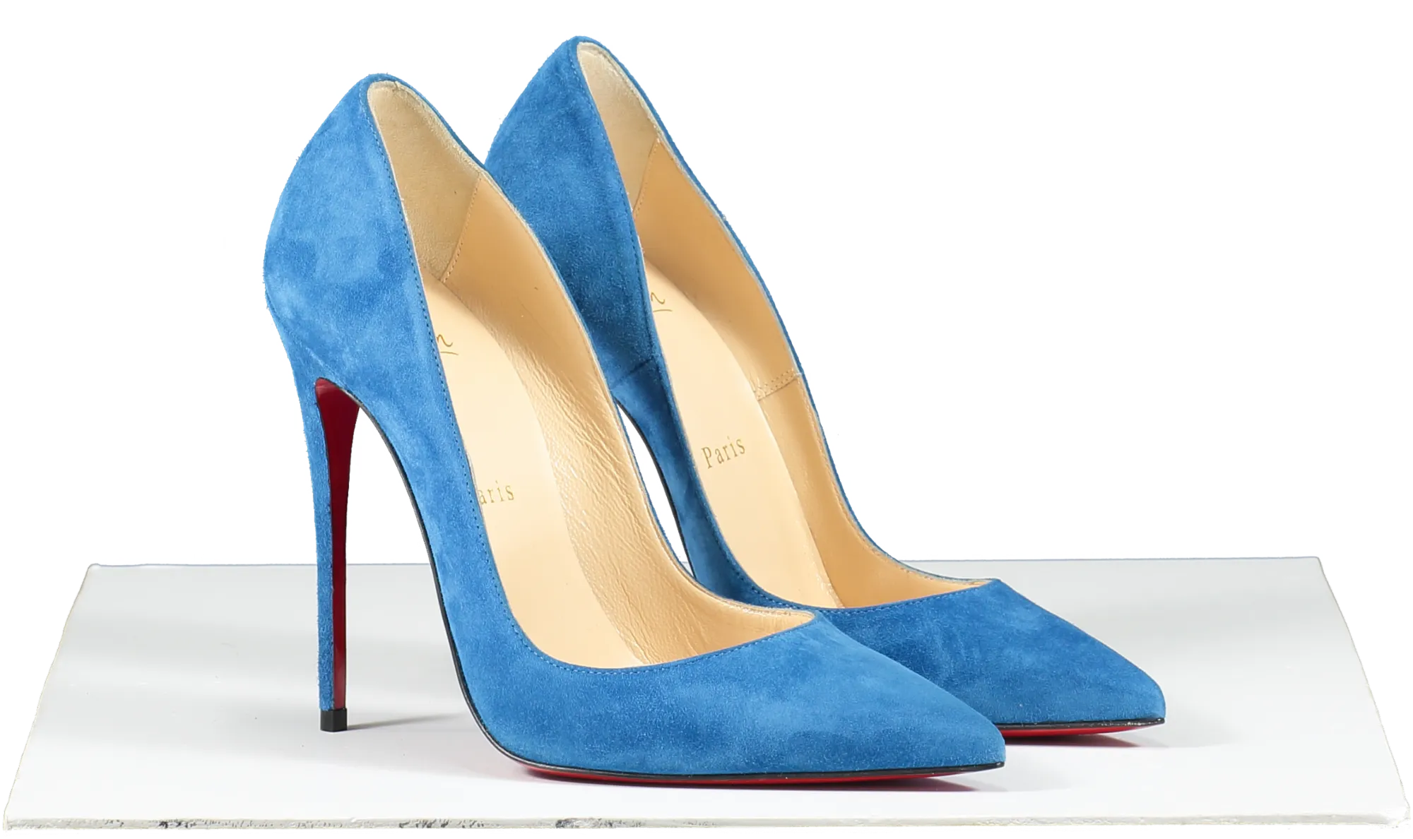 Christian Louboutin Blue Suede So Kate Court Shoes Heel 12cm UK 4.5 EU 37.5 