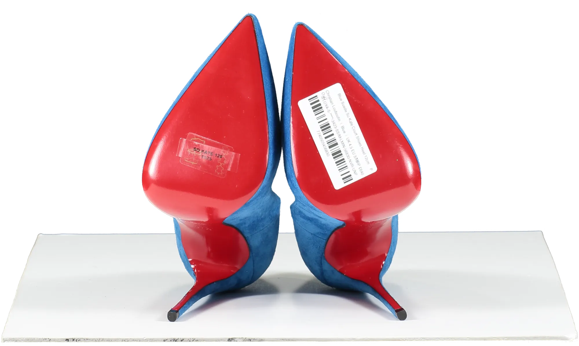 Christian Louboutin Blue Suede So Kate Court Shoes Heel 12cm UK 4.5 EU 37.5 