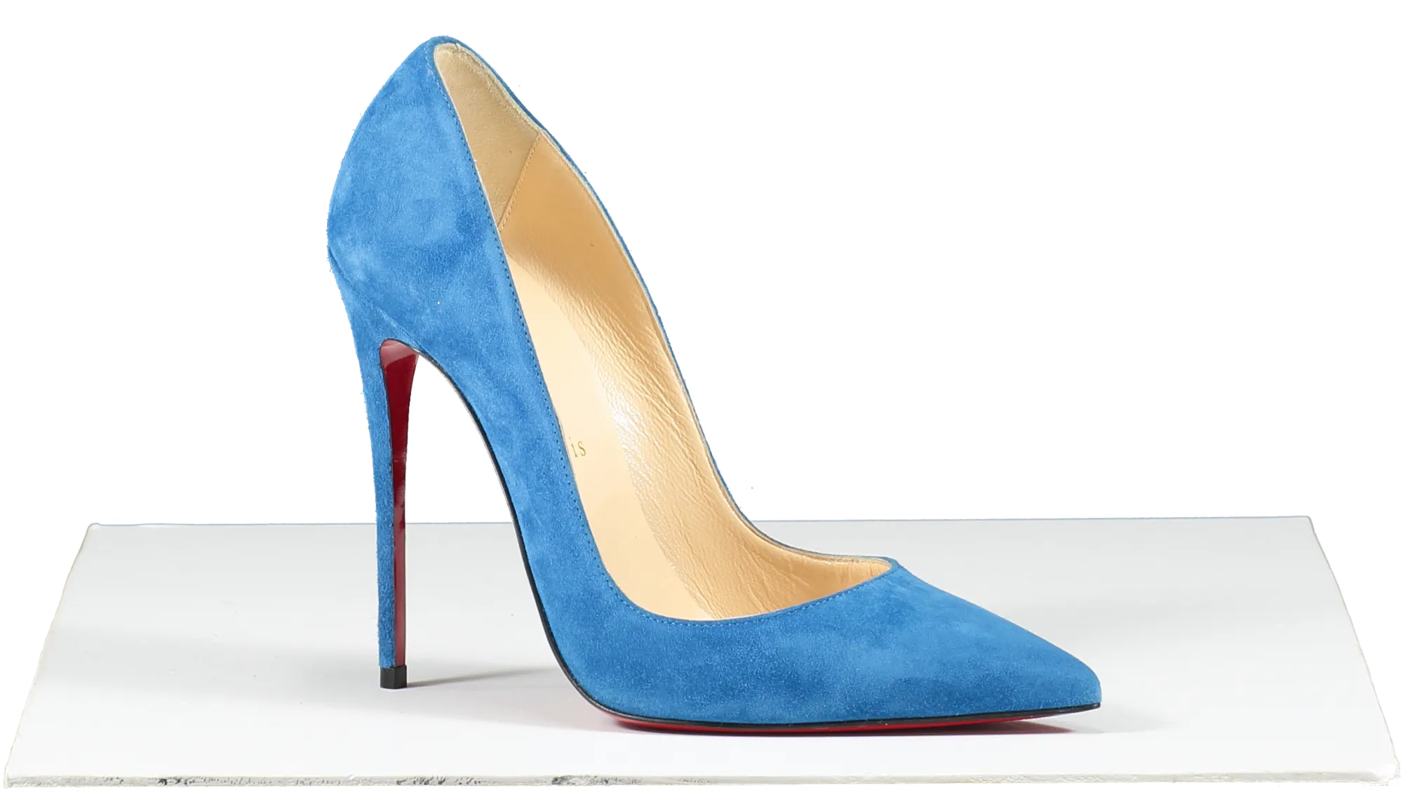 Christian Louboutin Blue Suede So Kate Court Shoes Heel 12cm UK 4.5 EU 37.5 