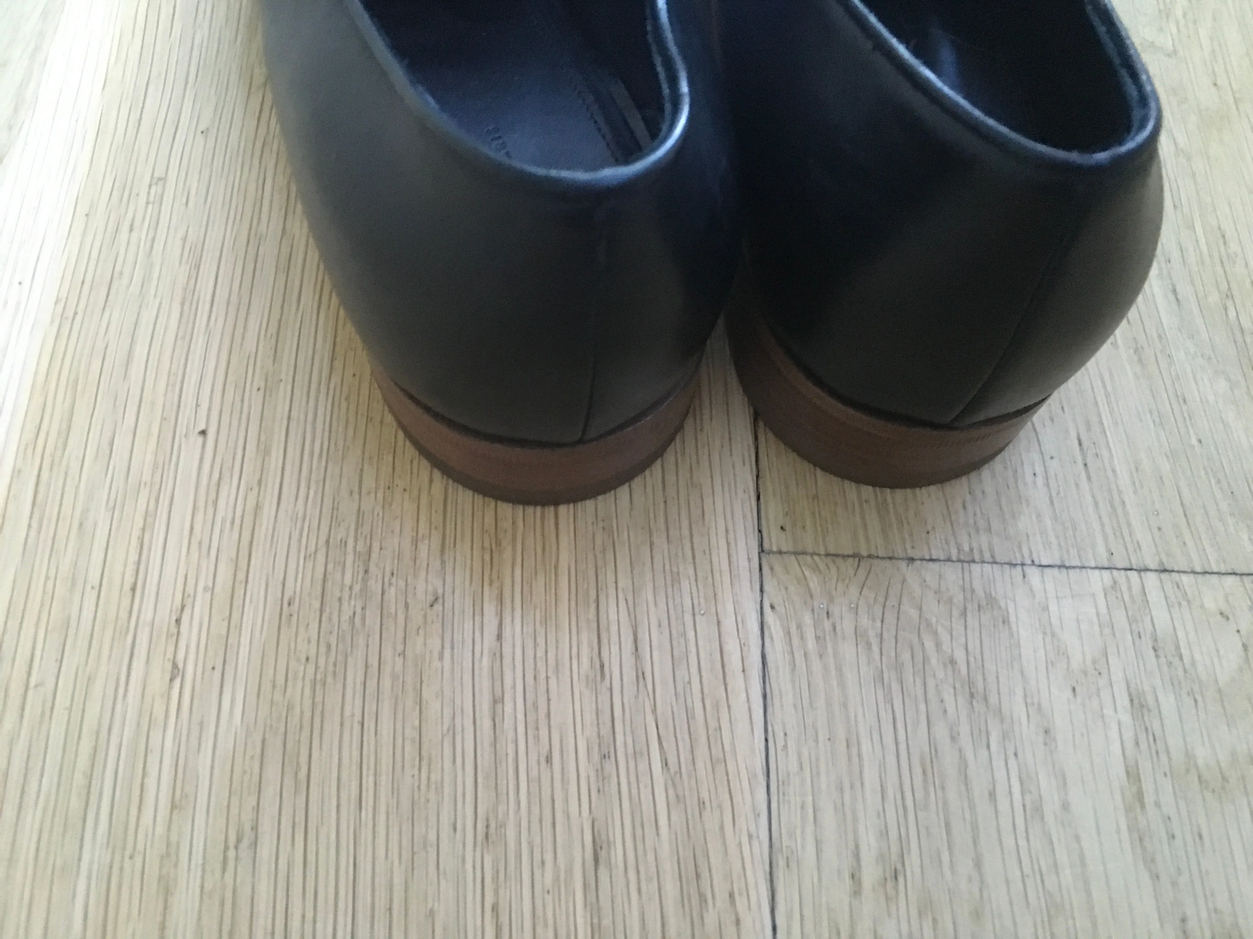 Céline Celine Phoebe Philo Black Chain-Link Leather Loafers Shoes 38  ladies