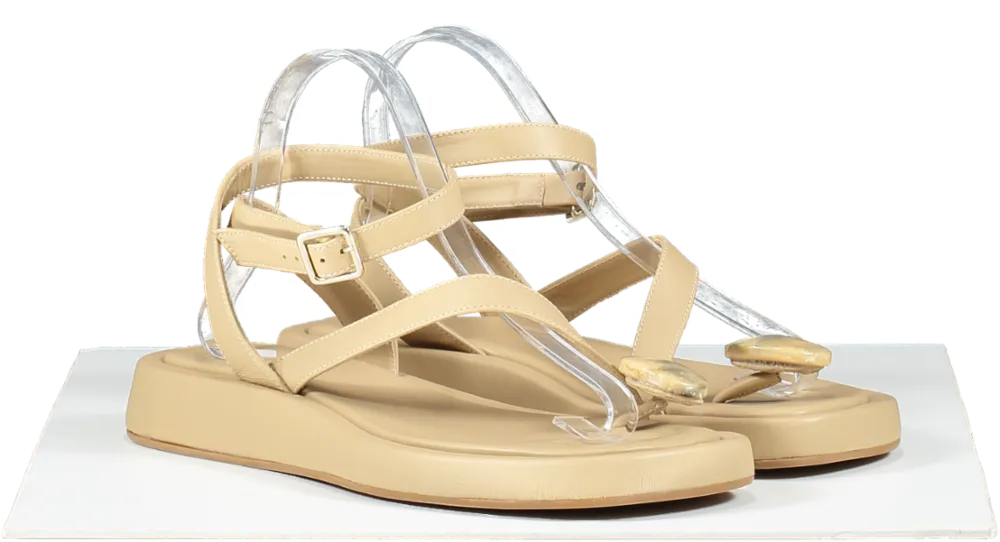 GIA BORGHINI Beige Gia Borghini X Rhw Rosie Slip On Sandals UK 6 EU 39 