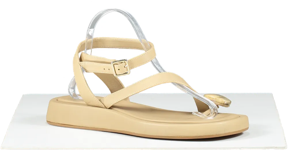 GIA BORGHINI Beige Gia Borghini X Rhw Rosie Slip On Sandals UK 6 EU 39 