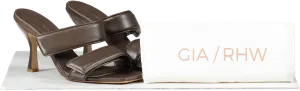 GIA BORGHINI X Pernille Teisbaek Perni 03 Leather Sandals In Brown UK 6 EU 39 