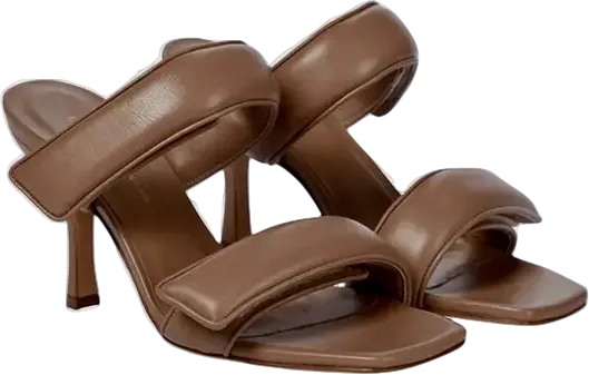 GIA BORGHINI X Pernille Teisbaek Perni 03 Leather Sandals In Brown UK 6 EU 39 