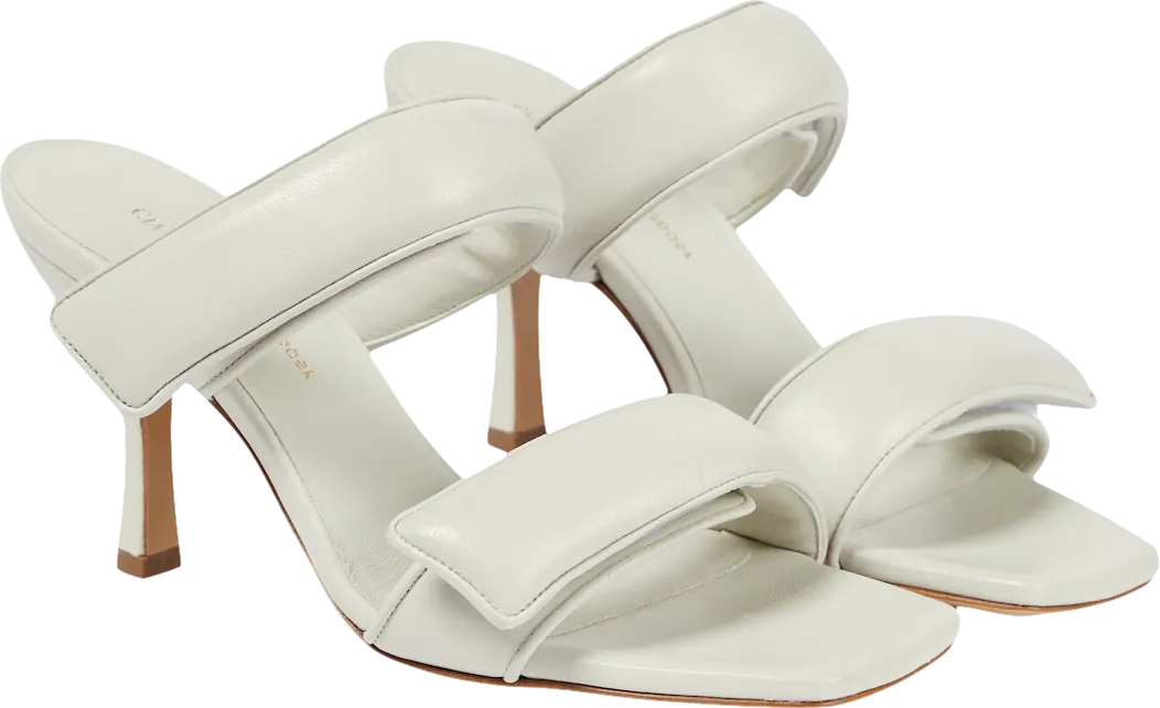 GIA BORGHINI X Pernille Teisbaek Perni 03 Leather Sandals In White UK 6 EU 39 