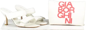 GIA BORGHINI X Pernille Teisbaek Perni 03 Leather Sandals In White UK 6 EU 39 