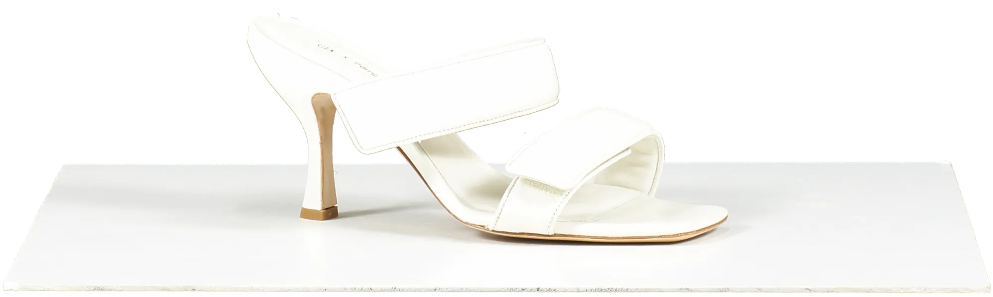 GIA BORGHINI X Pernille Teisbaek Perni 03 Leather Sandals In White UK 6 EU 39 