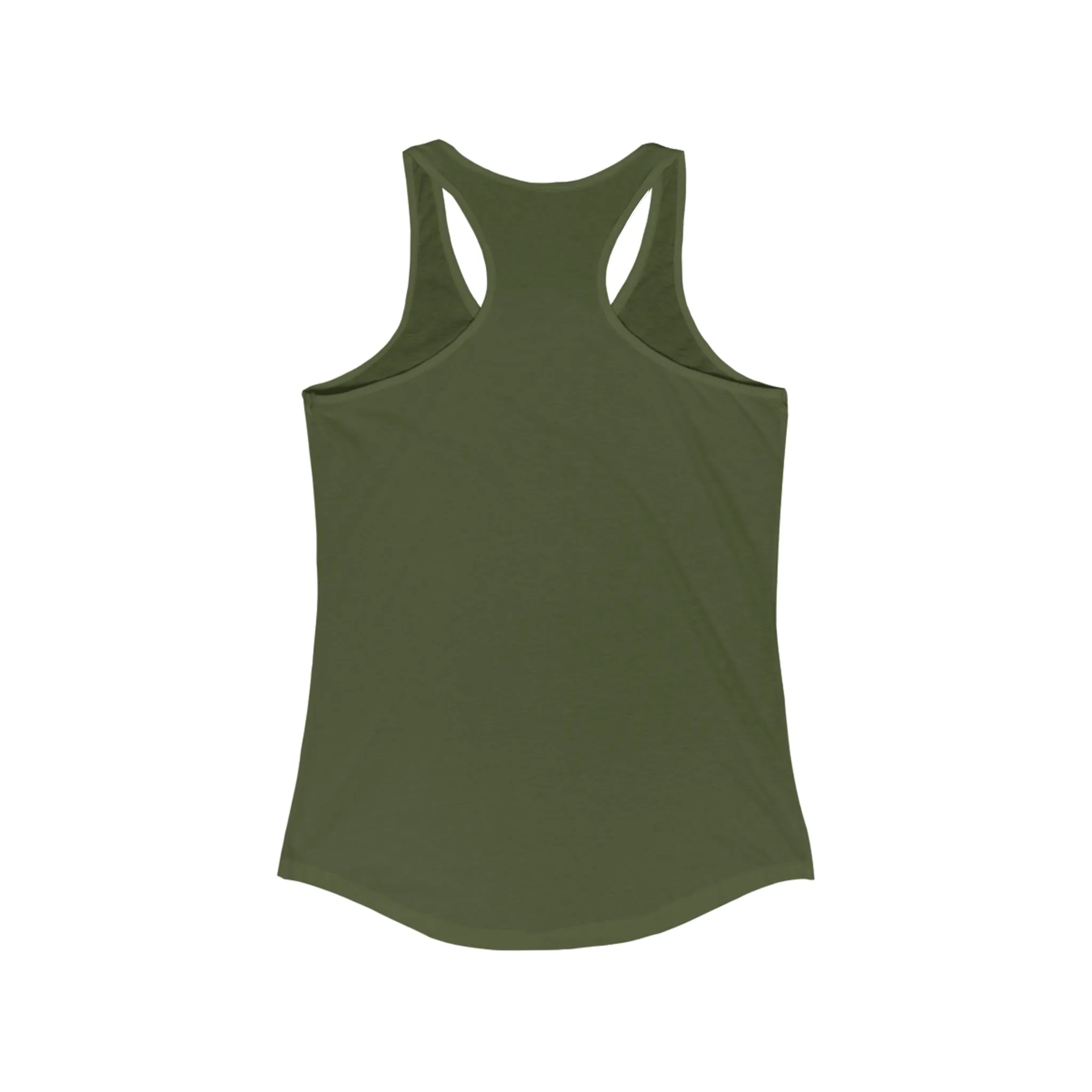I'm A Barbell Girl  - Classic Logo Dark - Neck Liner - Plain Back - Ideal Racer Back Tank Top