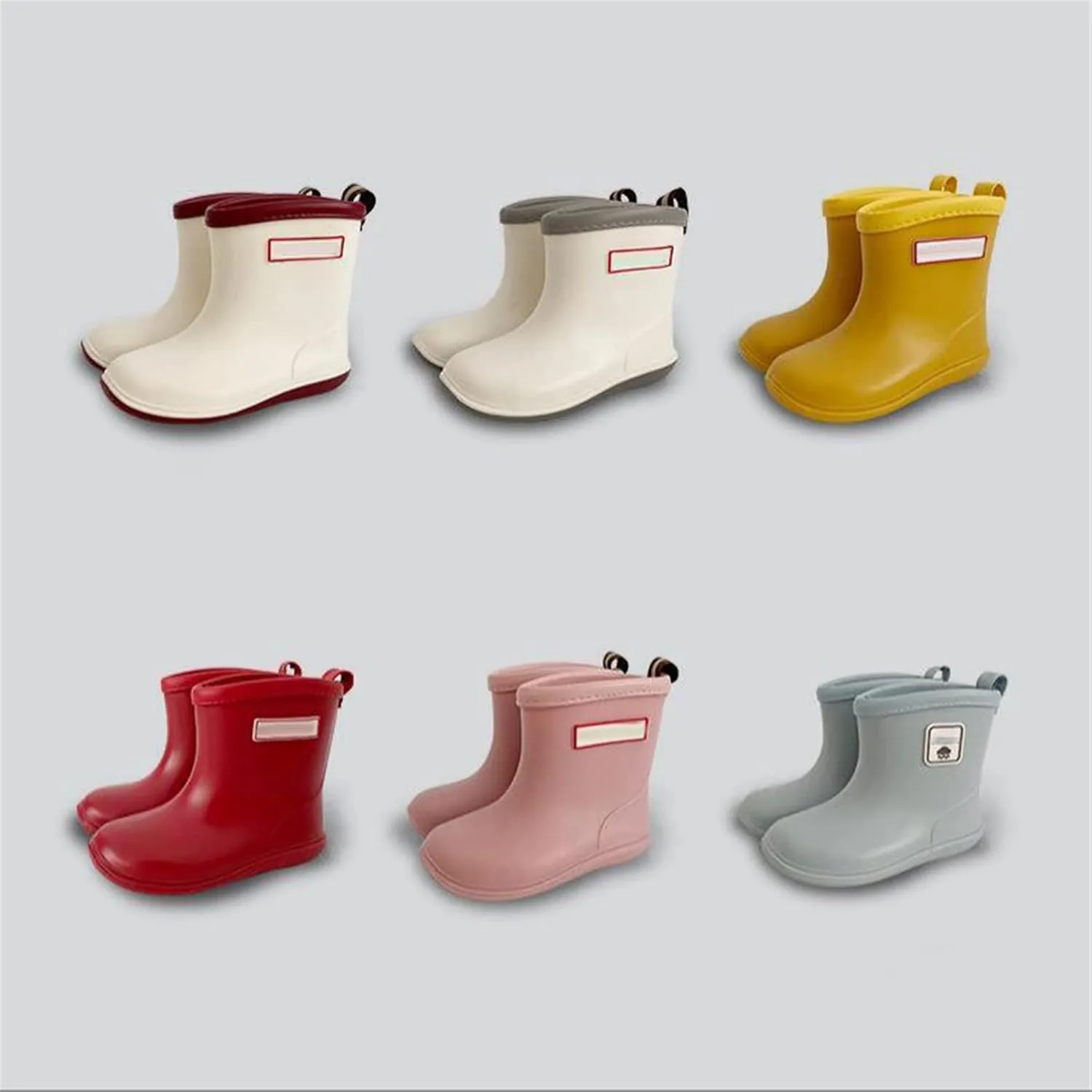 IWIHMIV Toddler Waterproof Shoes Infant Rain Boots Rain Boots Girls Kids Rain Boots for Boys Girls Waterproof Toddler Rain Boots