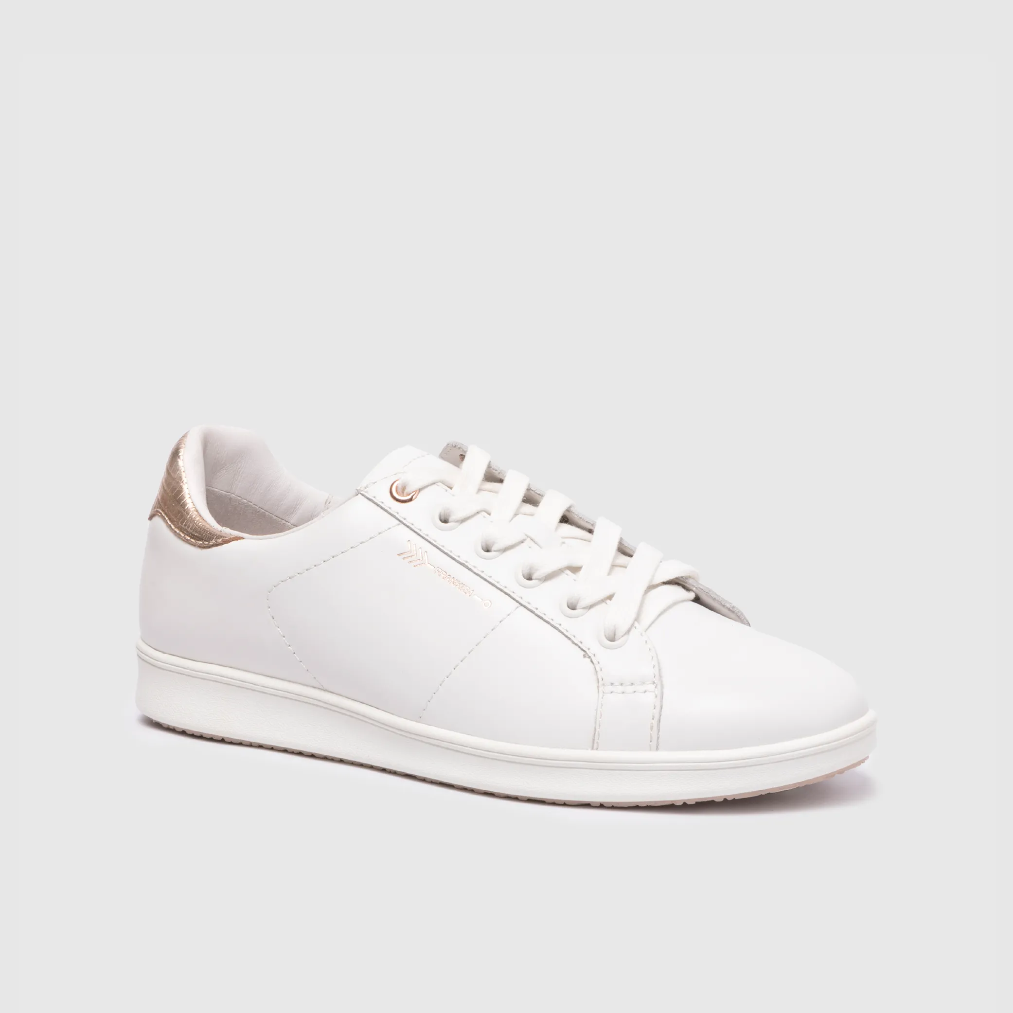 Jackie III White/Rose Gold Lizard