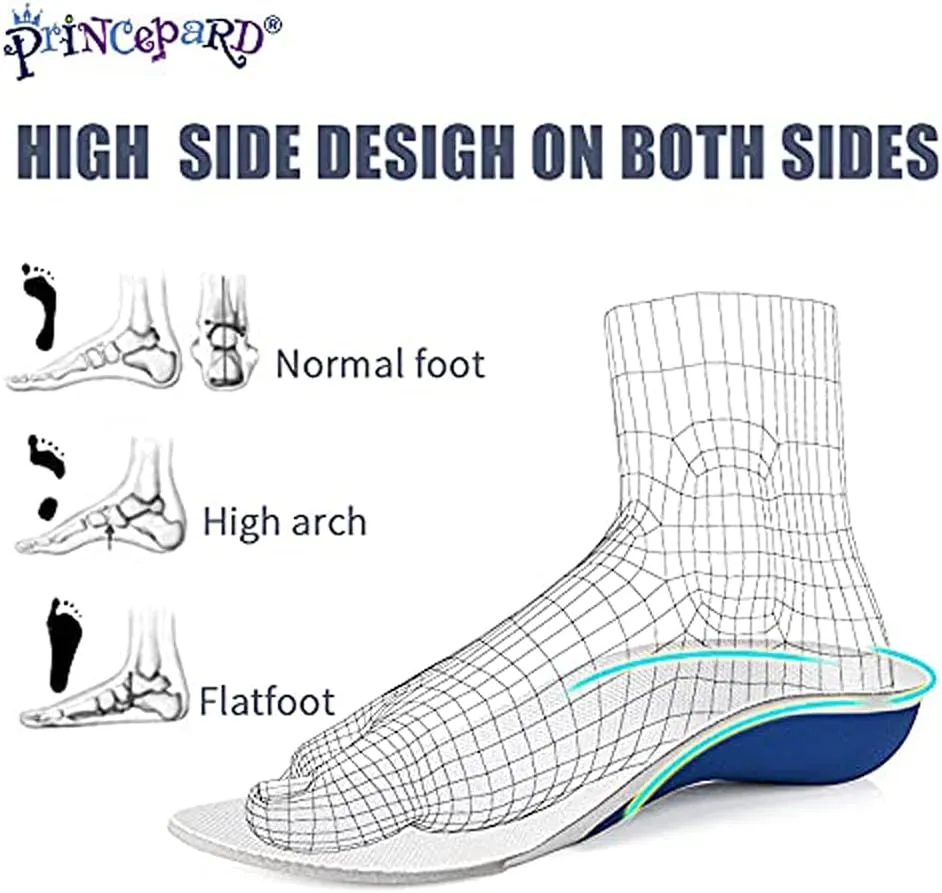 Orthopedic Shoes Insoles for Children's Arch Support Insoles Inserts Flat Feet X/O Leg (3 Big Kids)