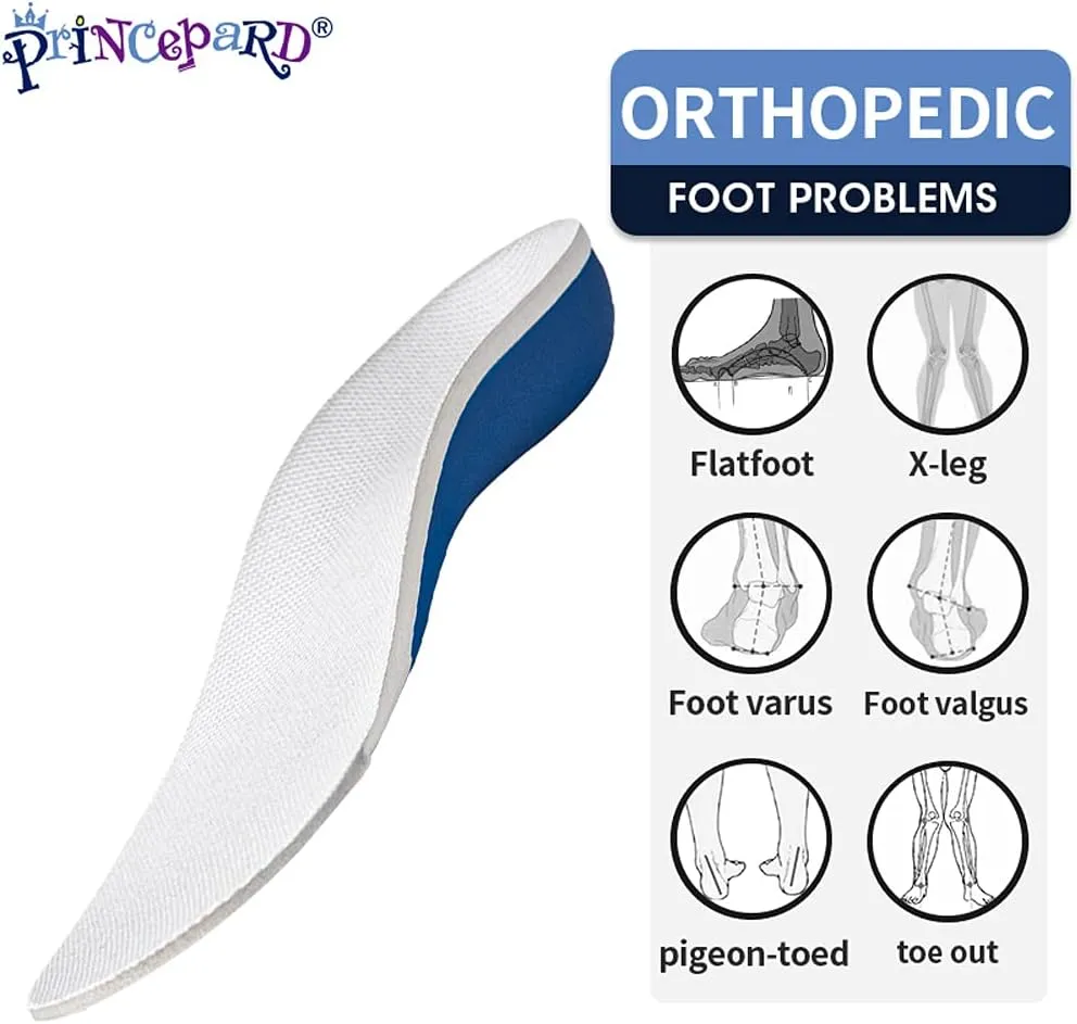 Orthopedic Shoes Insoles for Children's Arch Support Insoles Inserts Flat Feet X/O Leg (3 Big Kids)