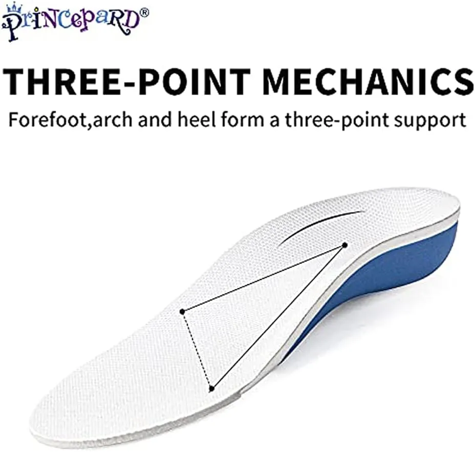 Orthopedic Shoes Insoles for Children's Arch Support Insoles Inserts Flat Feet X/O Leg (3 Big Kids)