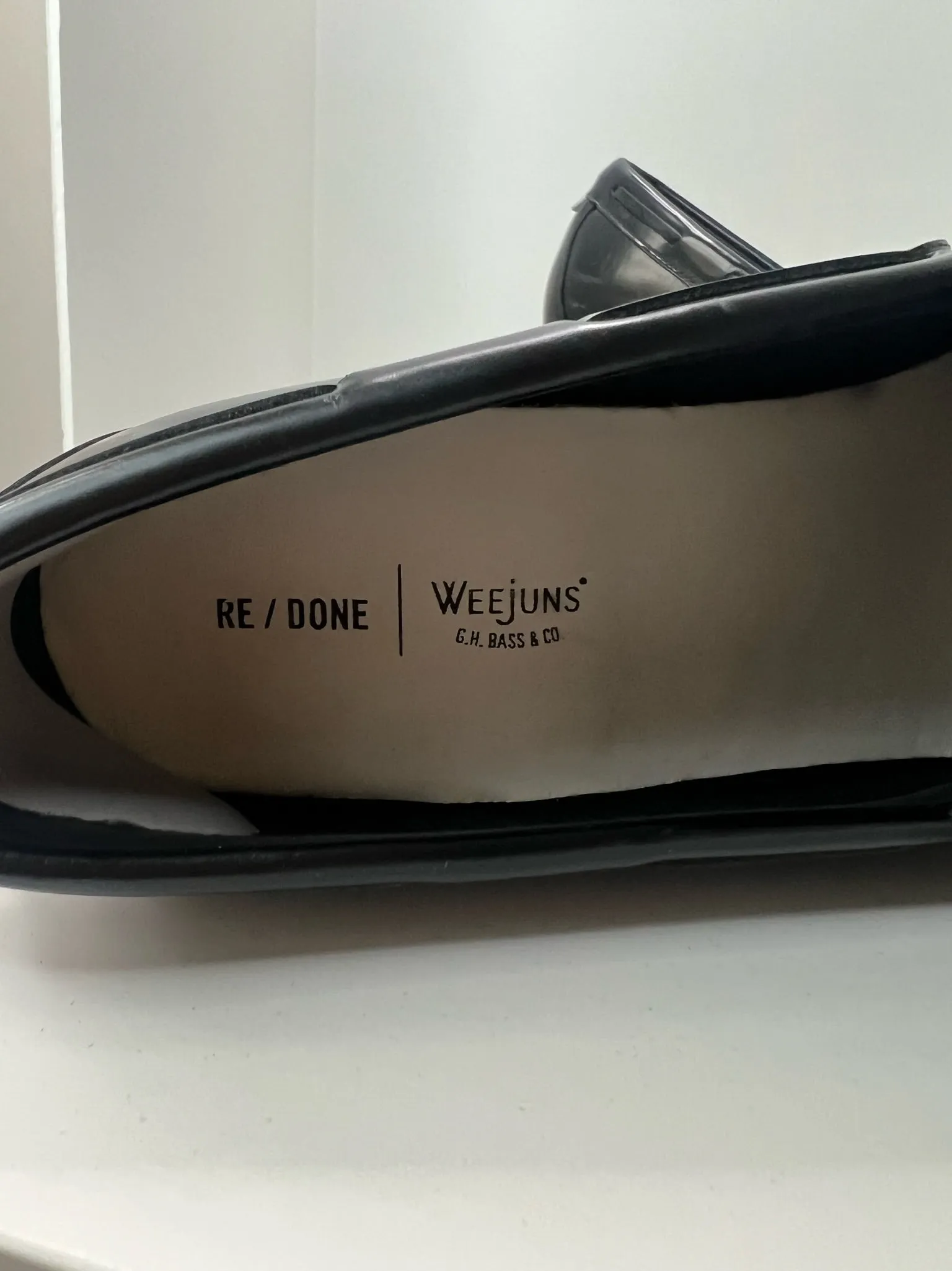 Re/Done   Weejuns Heeled Leather Loafers, Size 8.5