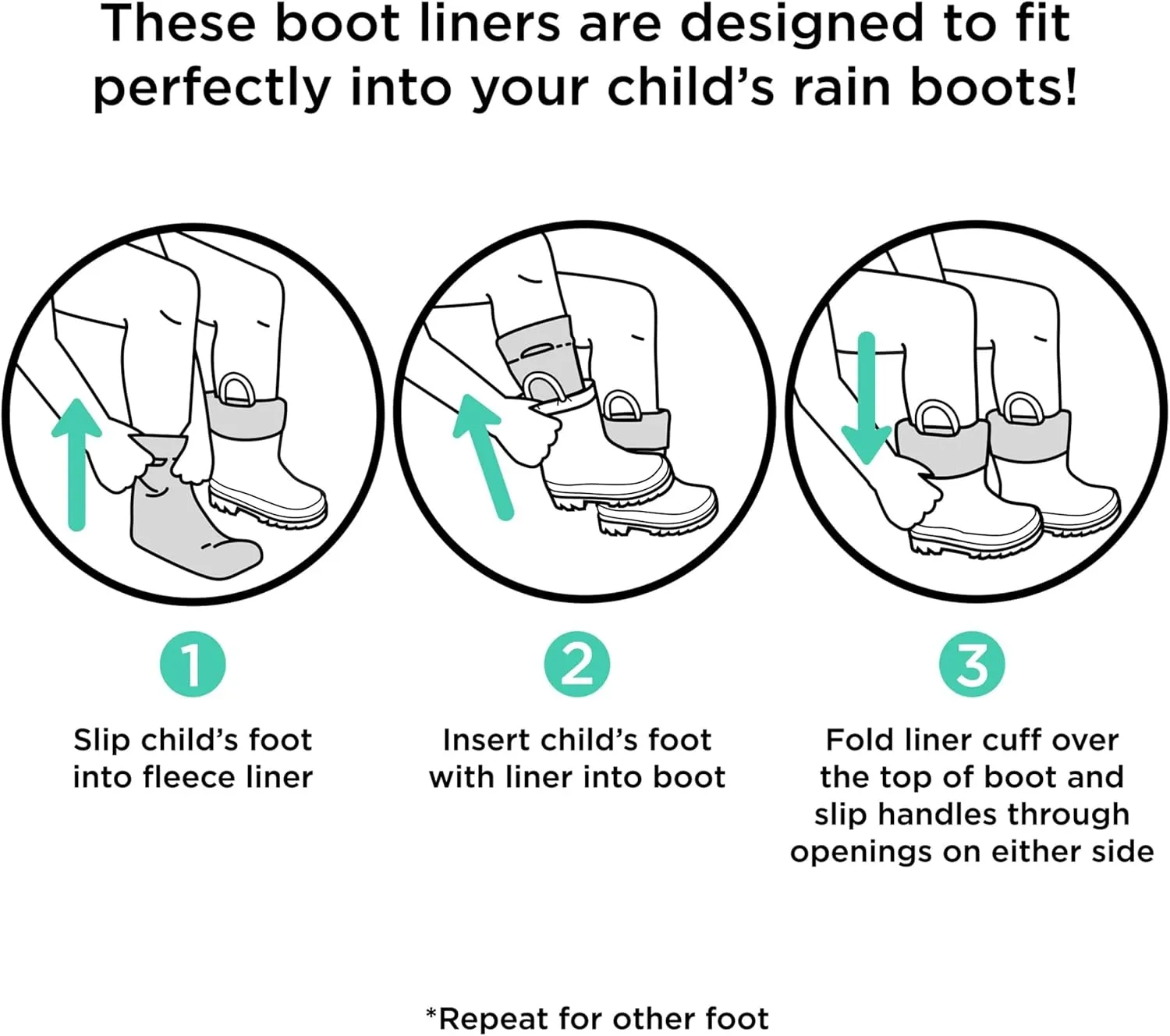 Toddler Rain Boots, Kids Rain Boots Waterproof Rubber Boots for Girls and Boys with Sock, Fun Patterns, Easy-On Handles 8-12