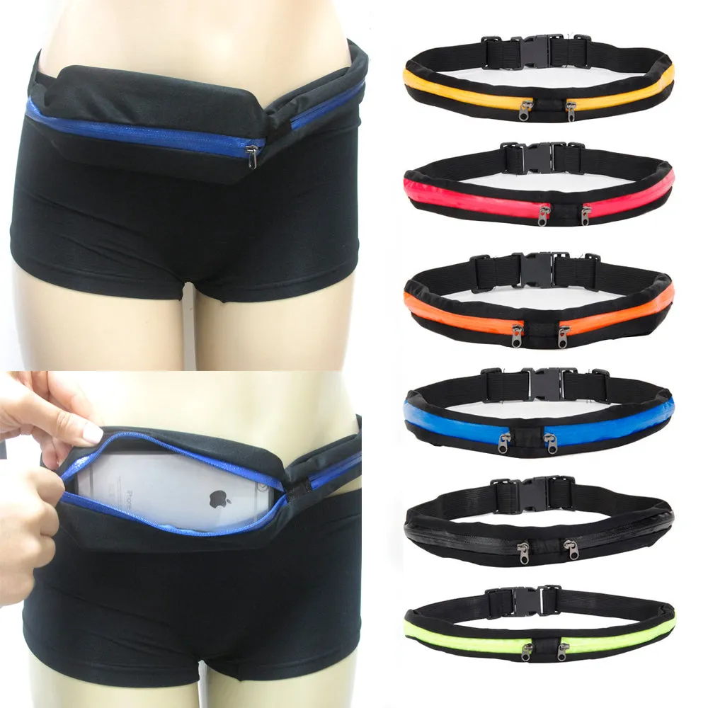 Unisex Sport Runner Zipper Fanny Pack Belly Waist Bag Fitness Running Belt Pouch