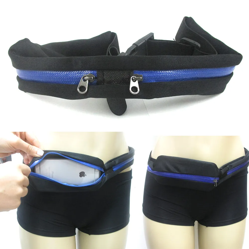 Unisex Sport Runner Zipper Fanny Pack Belly Waist Bag Fitness Running Belt Pouch