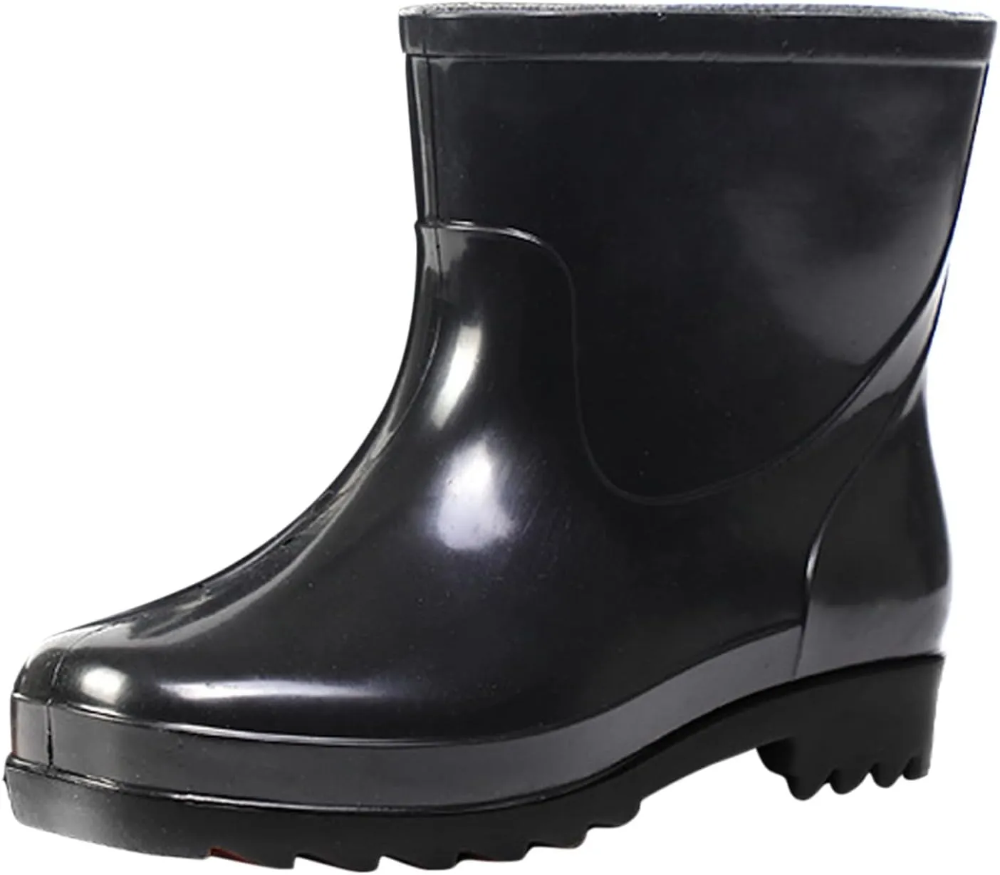 Women's Ankle Rubber Rain Boots Waterproof Short Chelsea Boots for Garden with Comfortable Insoles Rain Boots Women