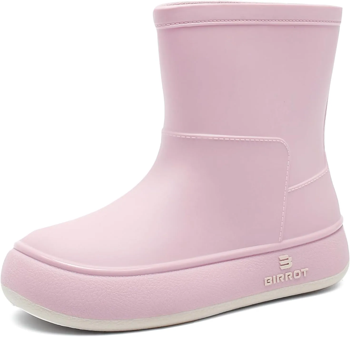 YUHITYGZGS Rain Boots for Women, Lightweight Waterproof Rubber Boots, Anti-Slip Chelsea Womens Rain Boots, Stylish Mid Heel Ankle Garden Booties with Comfy Insoles for Outdoor